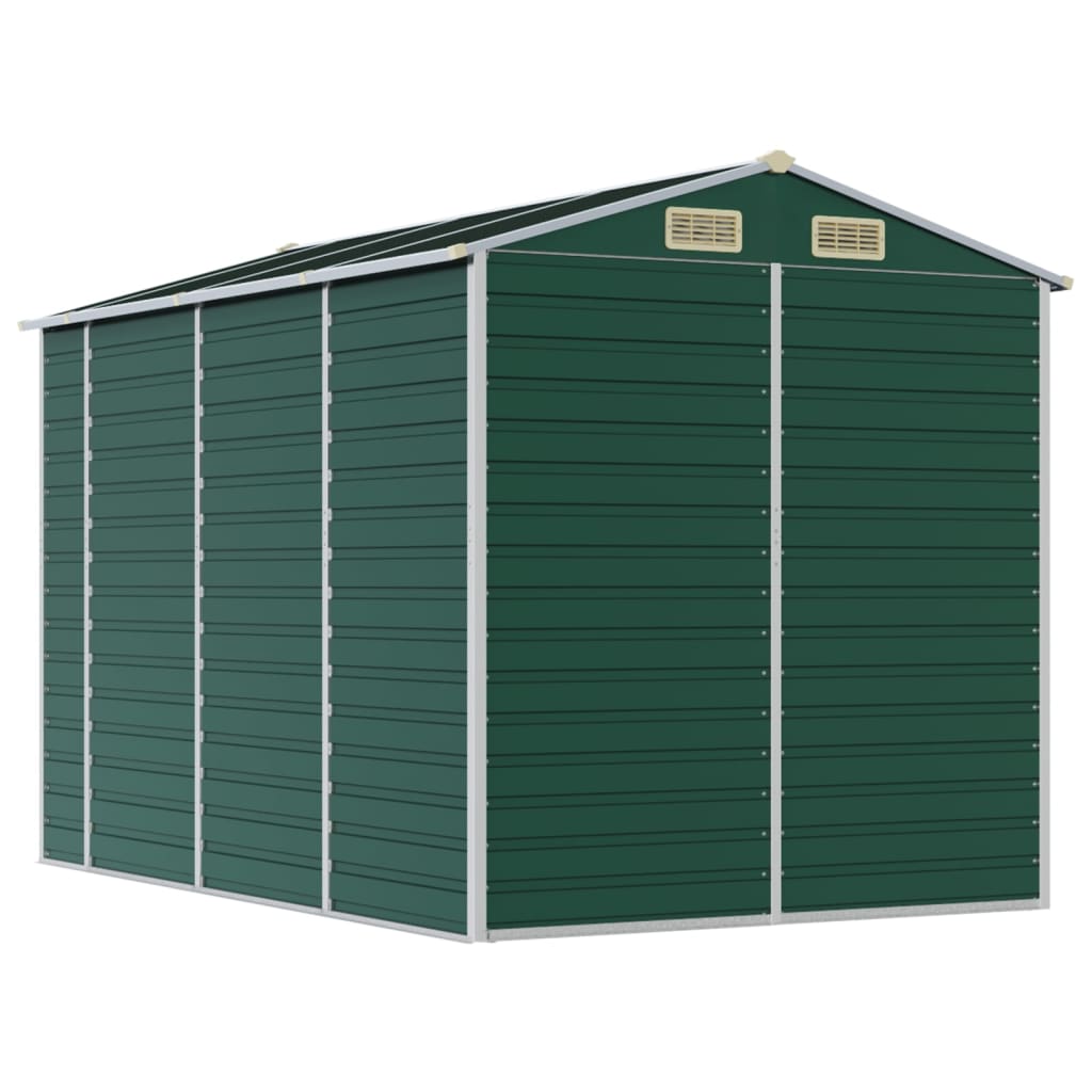 Abrigo de jardim verde 191x300x198 cm aço galvanizado