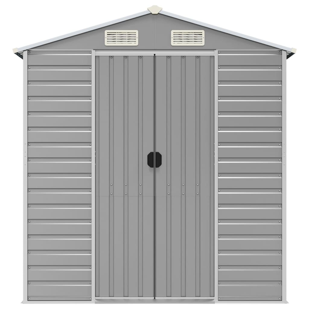 Abrigo de jardim cinza claro 191x810x198 cm aço galvanizado