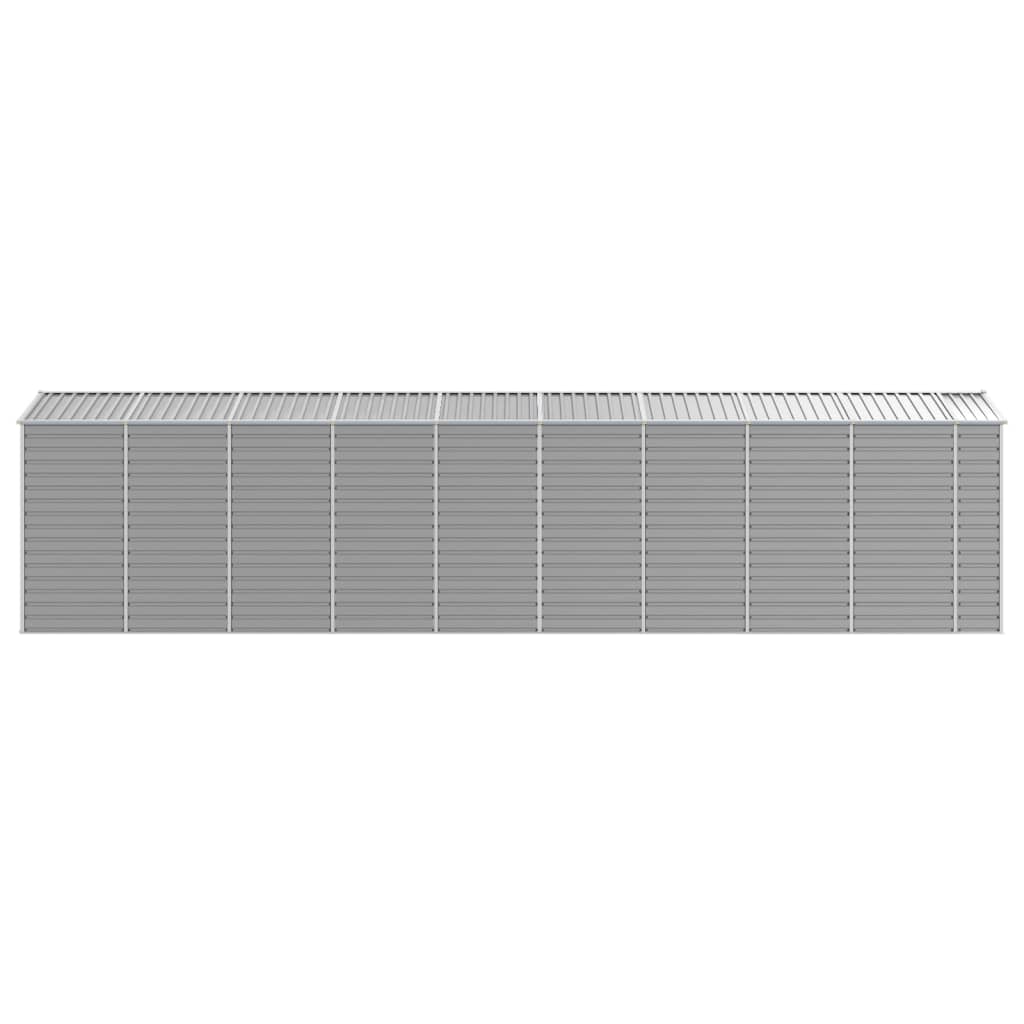 Abrigo de jardim cinza claro 191x810x198 cm aço galvanizado