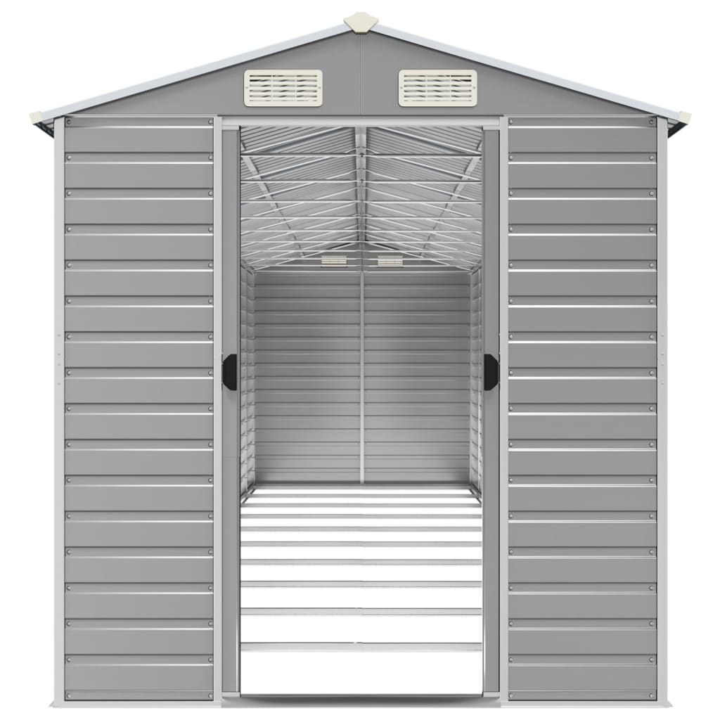 Abrigo de jardim cinza claro 191x895x198 cm aço galvanizado