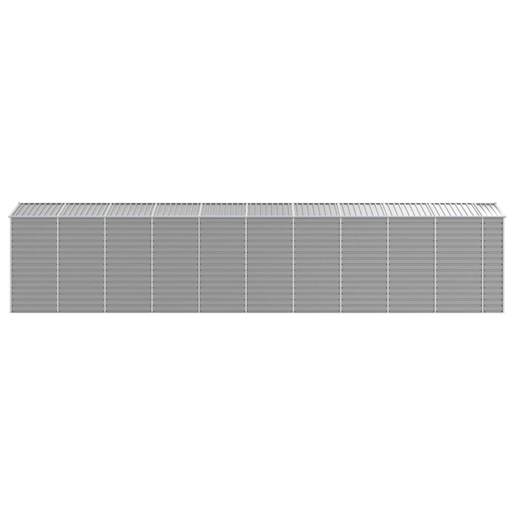 Abrigo de jardim cinza claro 191x895x198 cm aço galvanizado