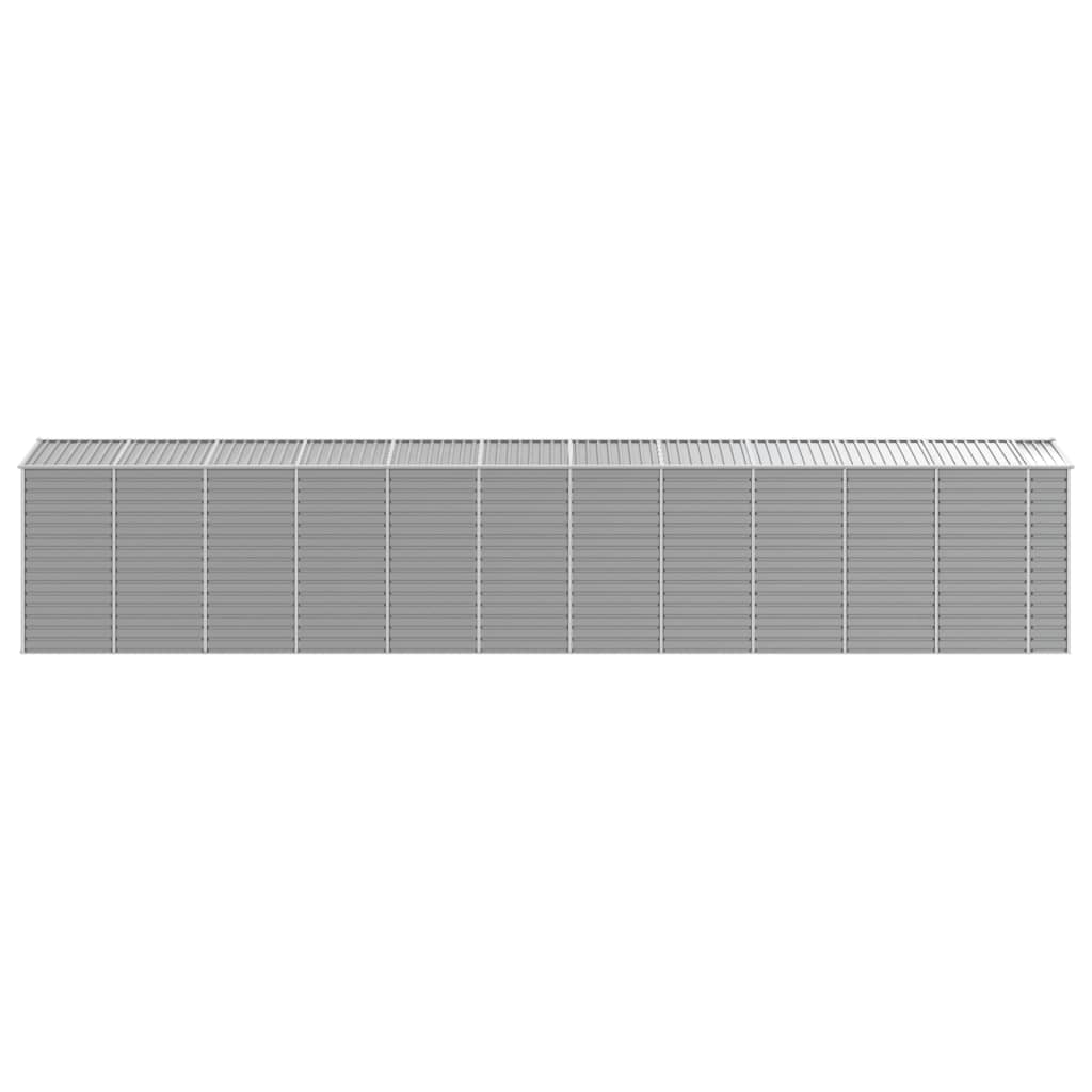 Abrigo de jardim cinza claro 191x980x198 cm aço galvanizado