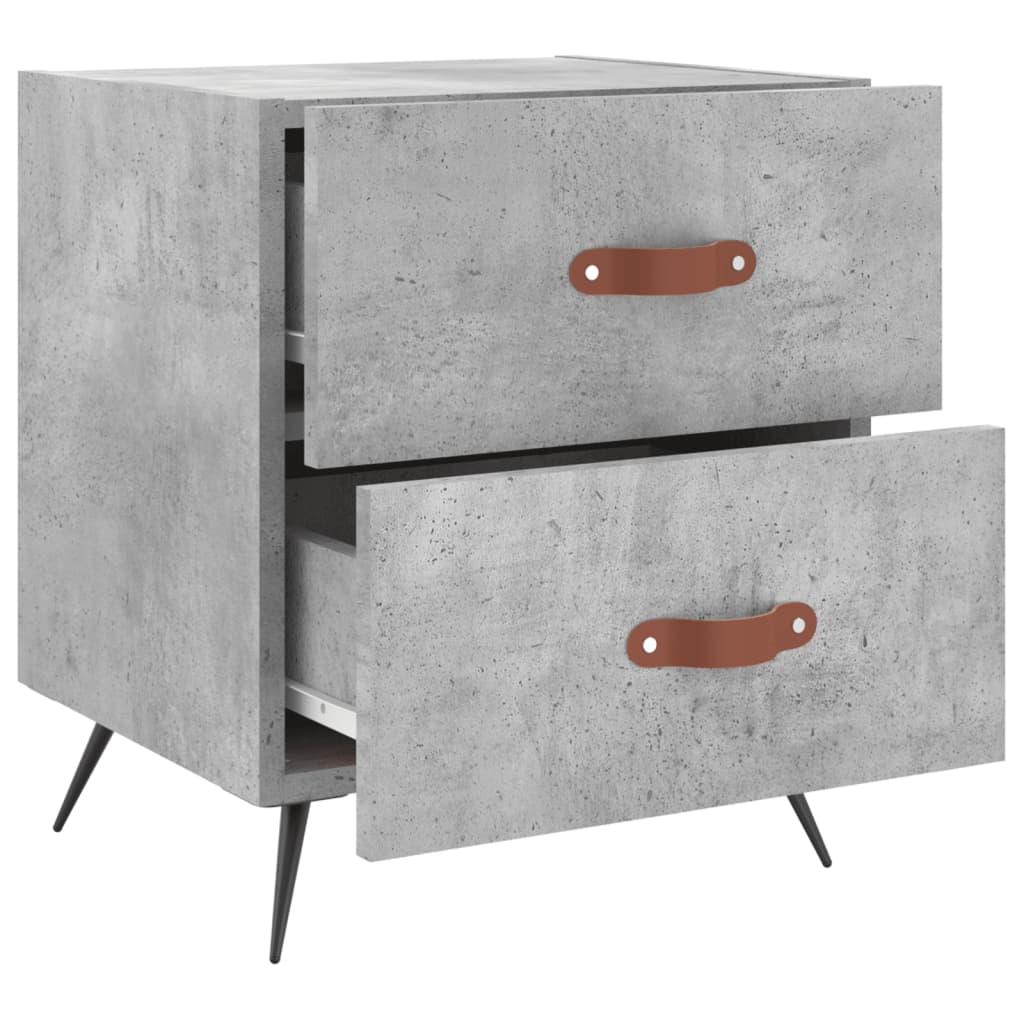 Mesa de cabeceira derivados de madeira cinza cimento