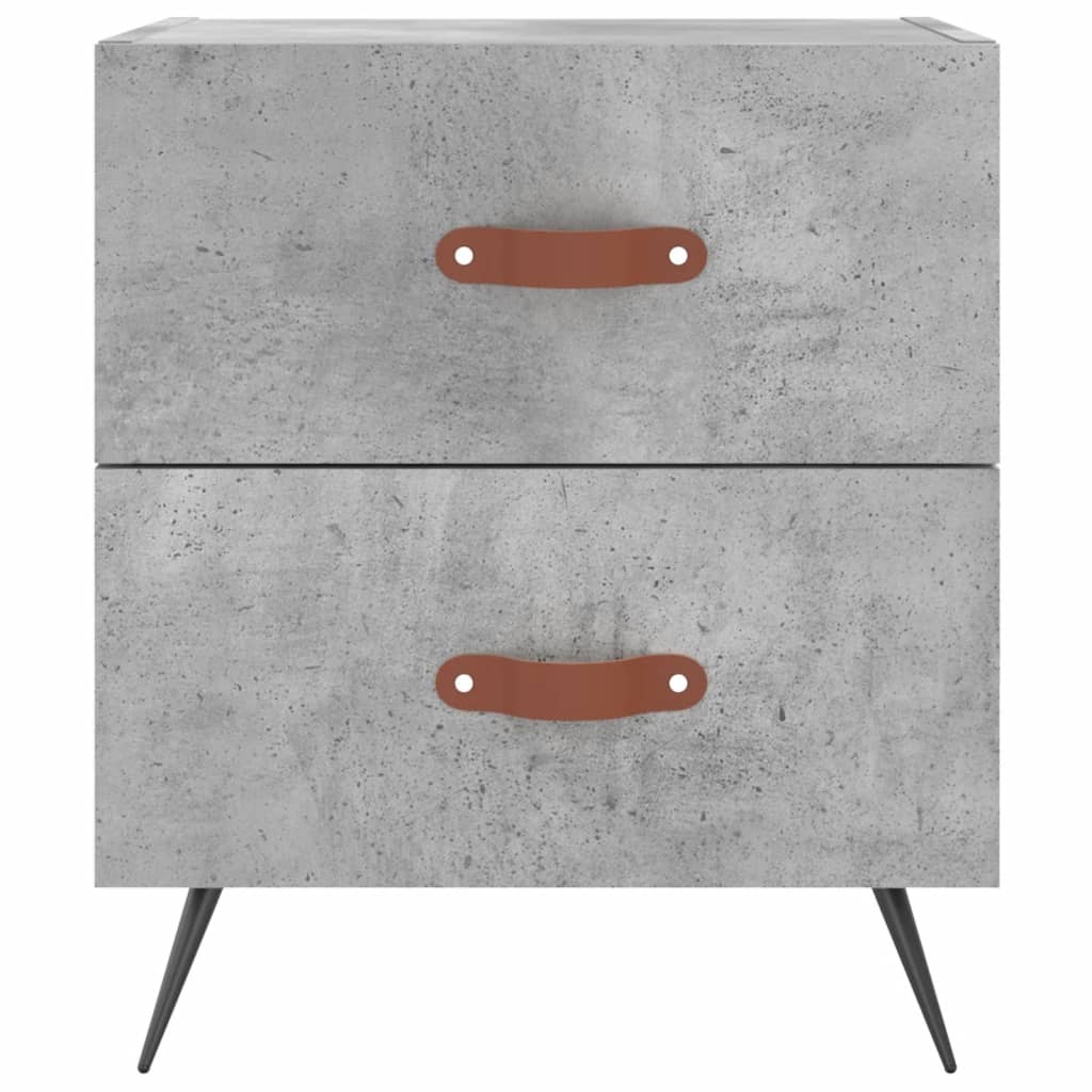 Mesa de cabeceira derivados de madeira cinza cimento