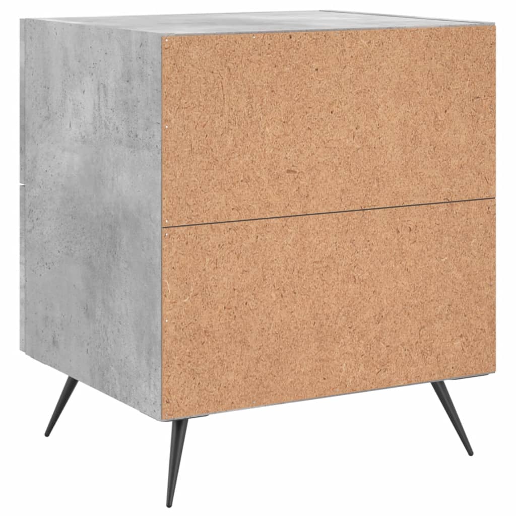 Mesa de cabeceira derivados de madeira cinza cimento