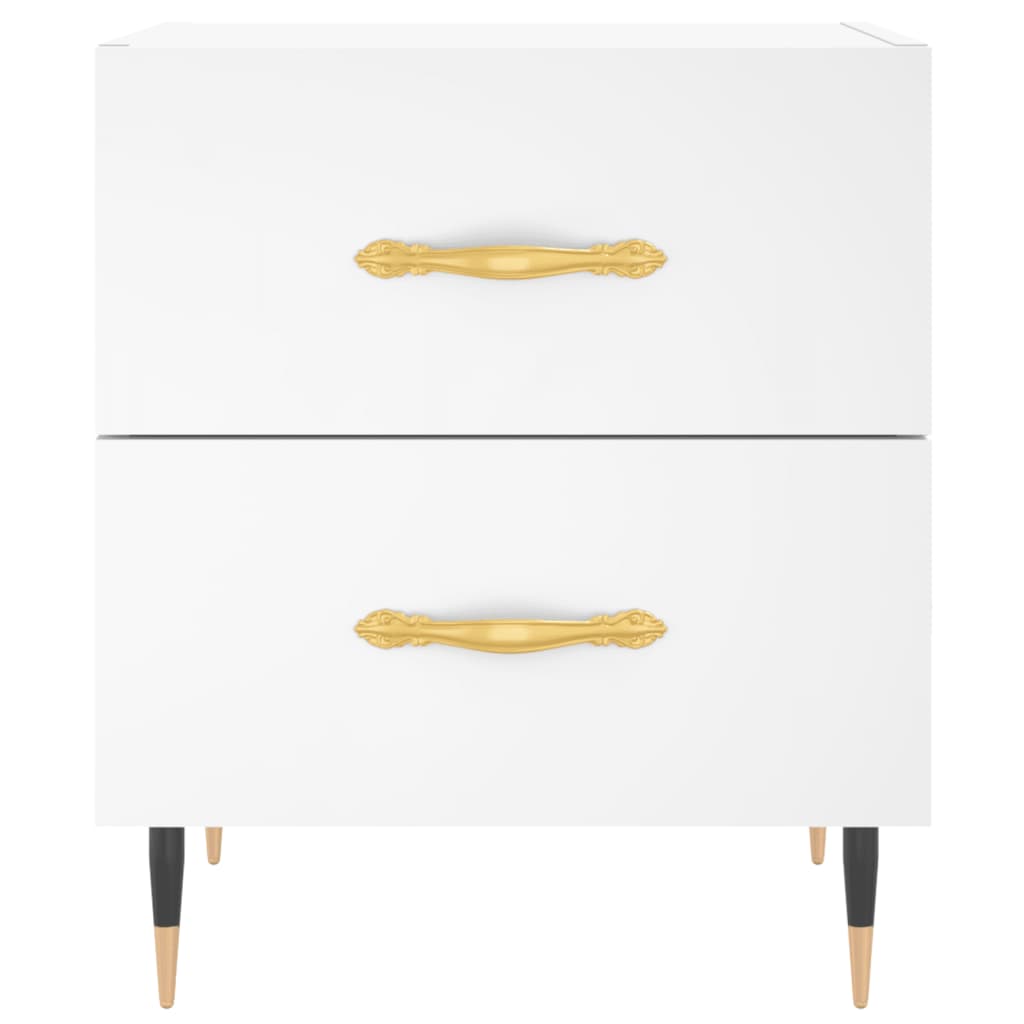 Mesas de cabeceira 2 pcs 40x35x47,5 cm deriv. de madeira branco