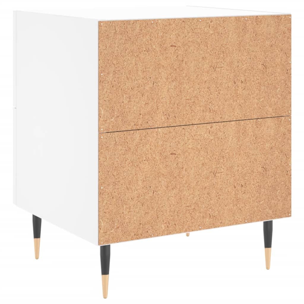 Mesas de cabeceira 2 pcs 40x35x47,5 cm deriv. de madeira branco