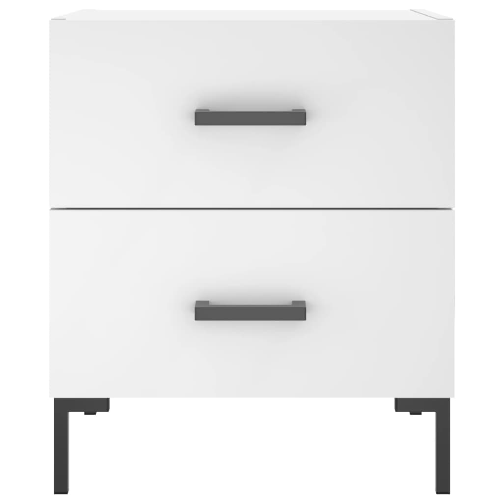 Mesas de cabeceira 2 pcs 40x35x47,5 cm deriv. de madeira branco