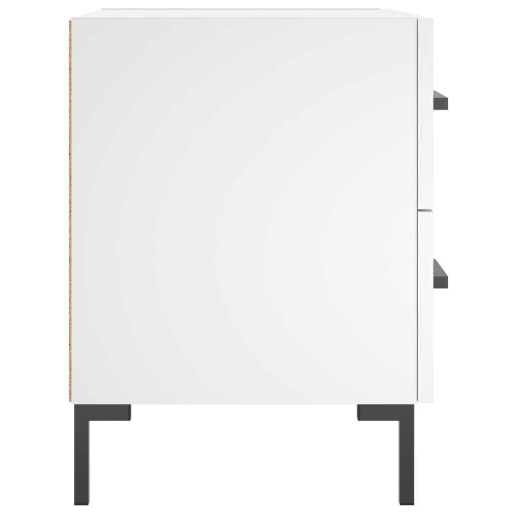 Mesas de cabeceira 2 pcs 40x35x47,5 cm deriv. de madeira branco