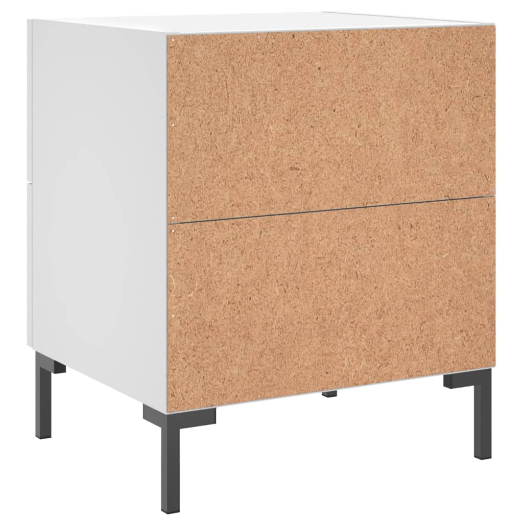 Mesas de cabeceira 2 pcs 40x35x47,5 cm deriv. de madeira branco