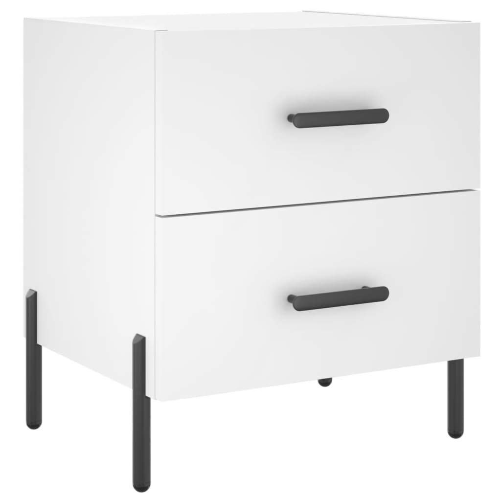 Mesas de cabeceira 2 pcs 40x35x47,5 cm deriv. de madeira branco