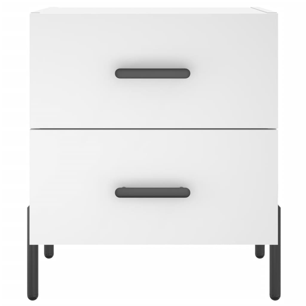 Mesas de cabeceira 2 pcs 40x35x47,5 cm deriv. de madeira branco
