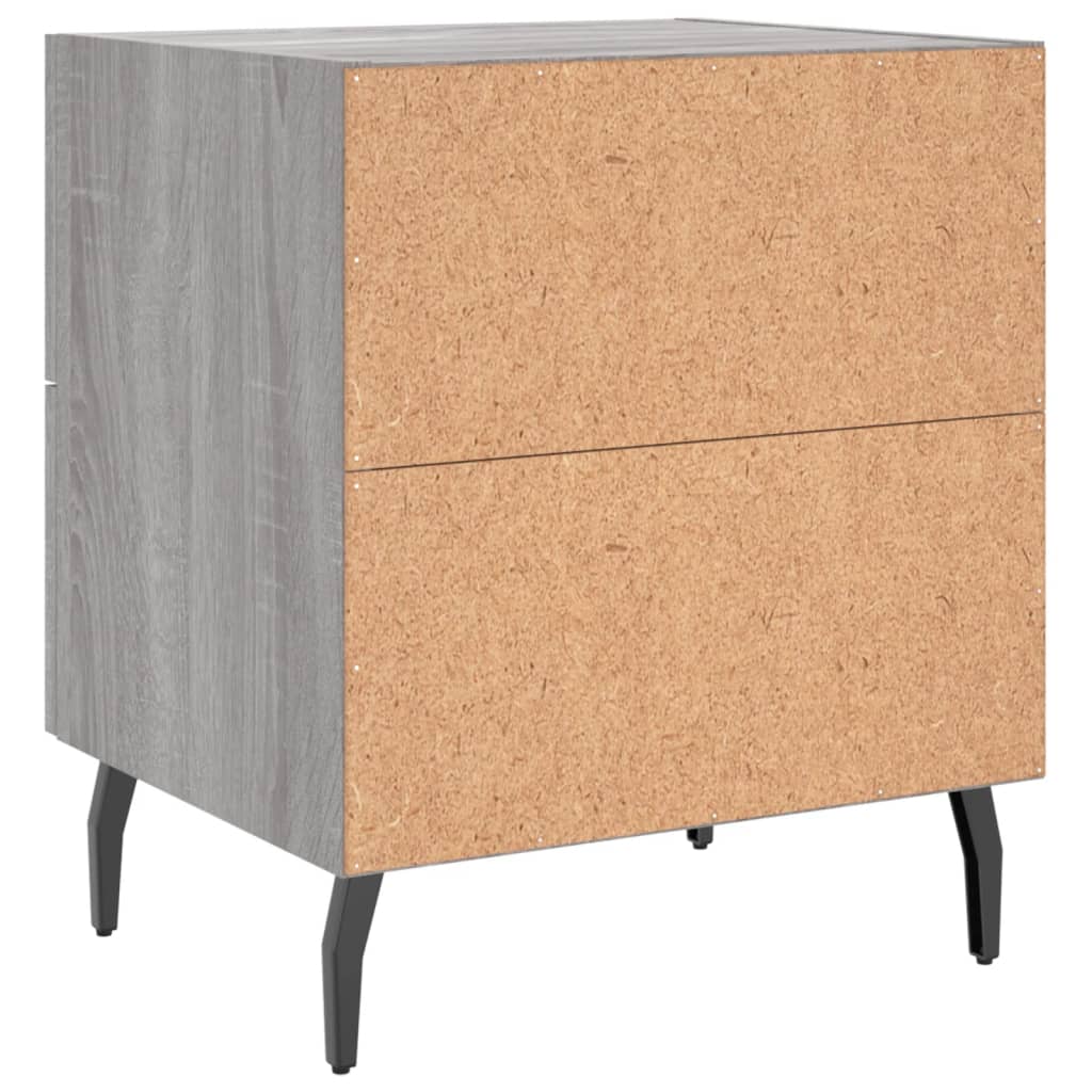 Mesa cabeceira 40x35x47,5 cm derivados madeira sonoma cinza