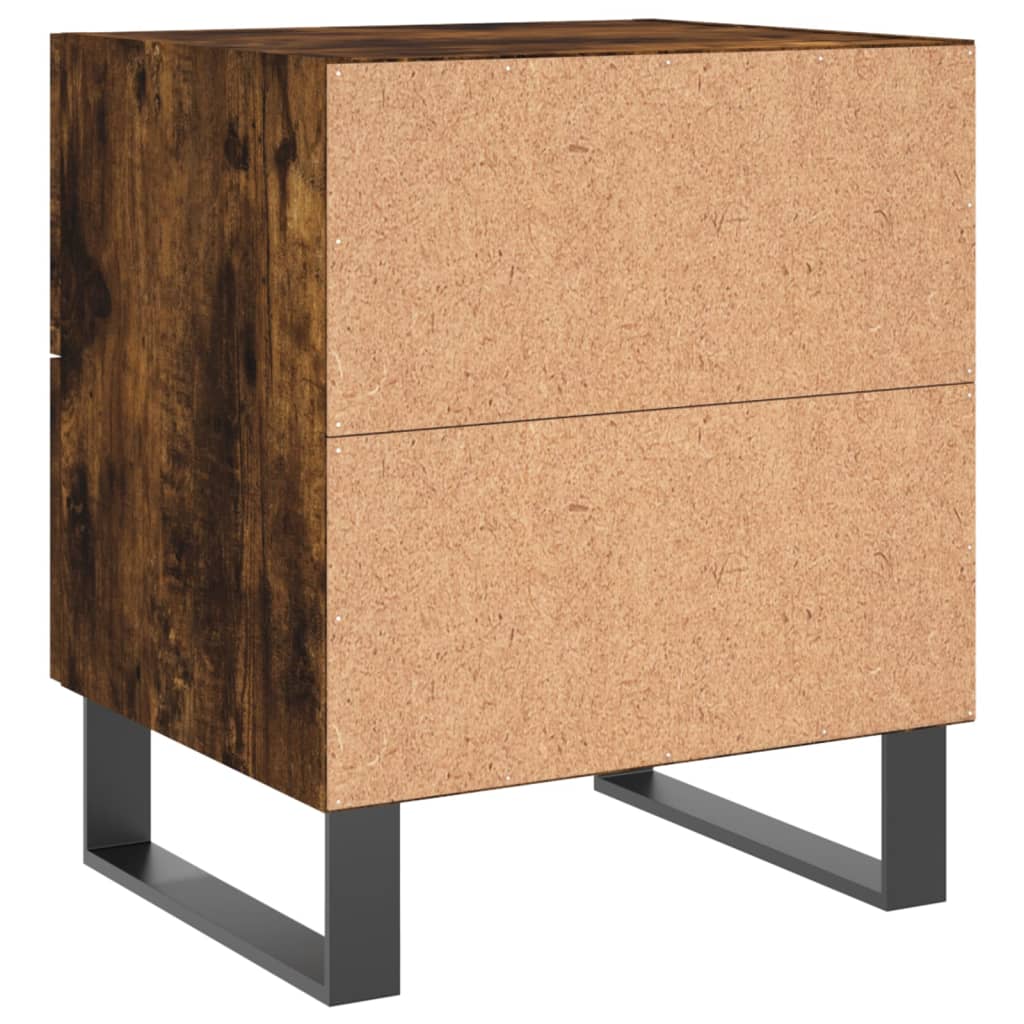 Mesa de cabeceira 2 pcs derivados de madeira carvalho fumado