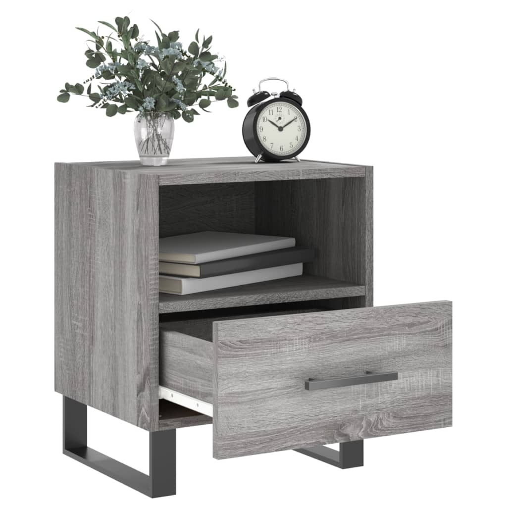 Mesa cabeceira 40x35x47,5 cm derivados madeira sonoma cinza