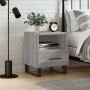 Mesa cabeceira 40x35x47,5 cm derivados madeira sonoma cinza