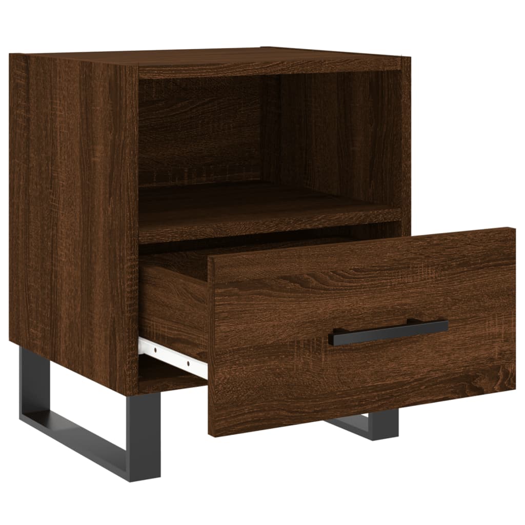 Mesa de cabeceira 2 pcs derivados de madeira carvalho castanho