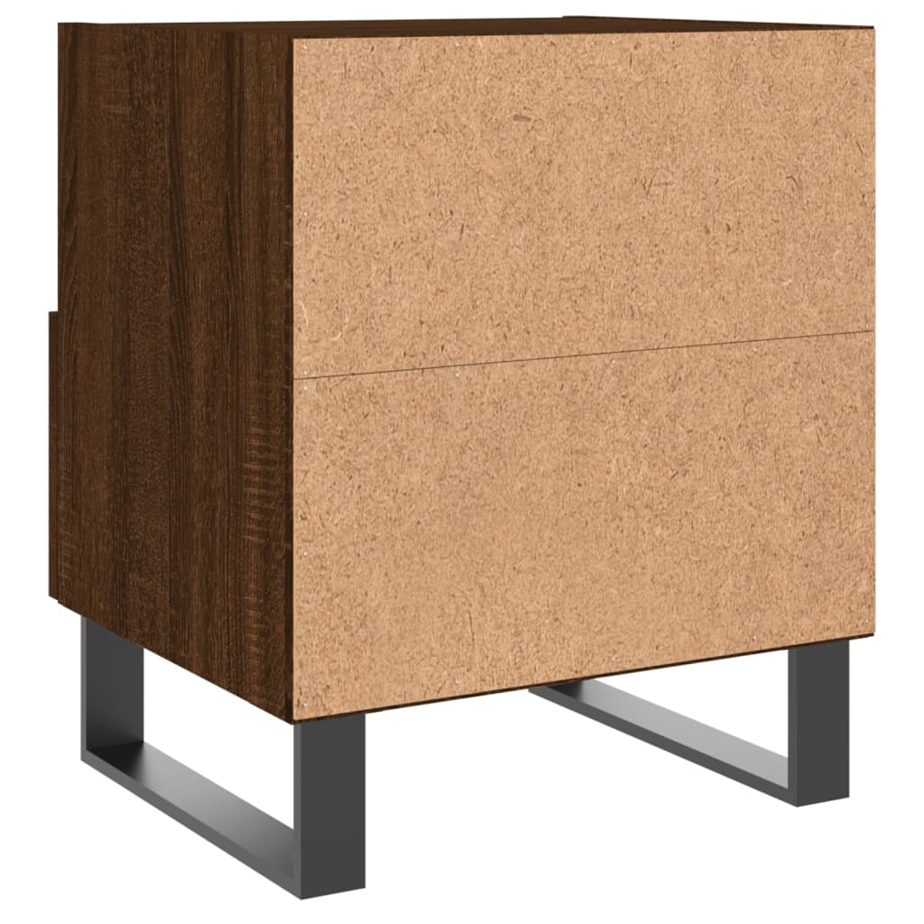 Mesa de cabeceira 2 pcs derivados de madeira carvalho castanho