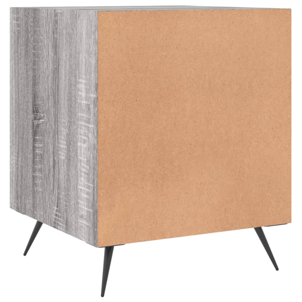 Mesa cabeceira 2pcs 40x40x50 cm madeira processada cinza sonoma