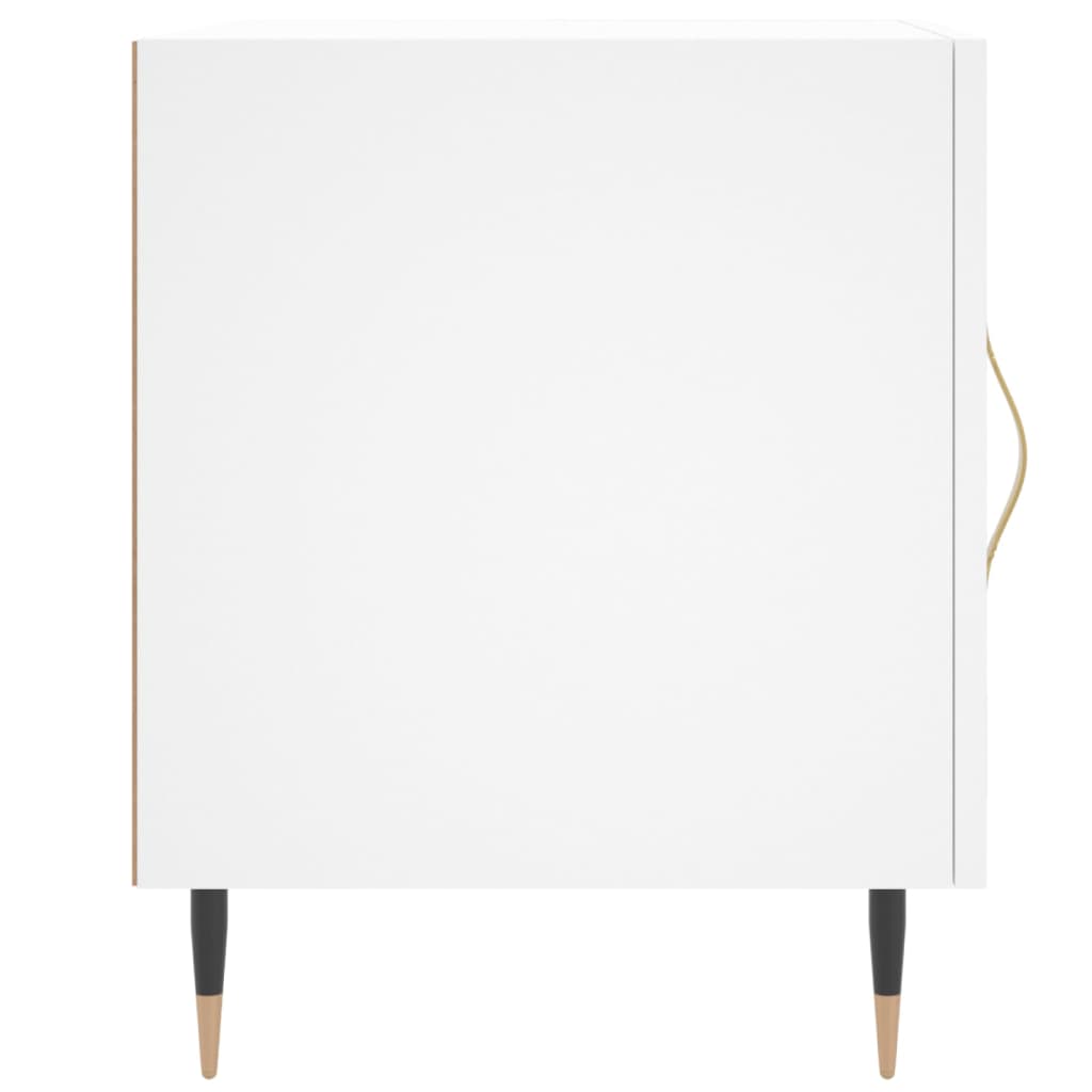 Mesa de cabeceira 2 pcs 40x40x50 cm derivados de madeira branco