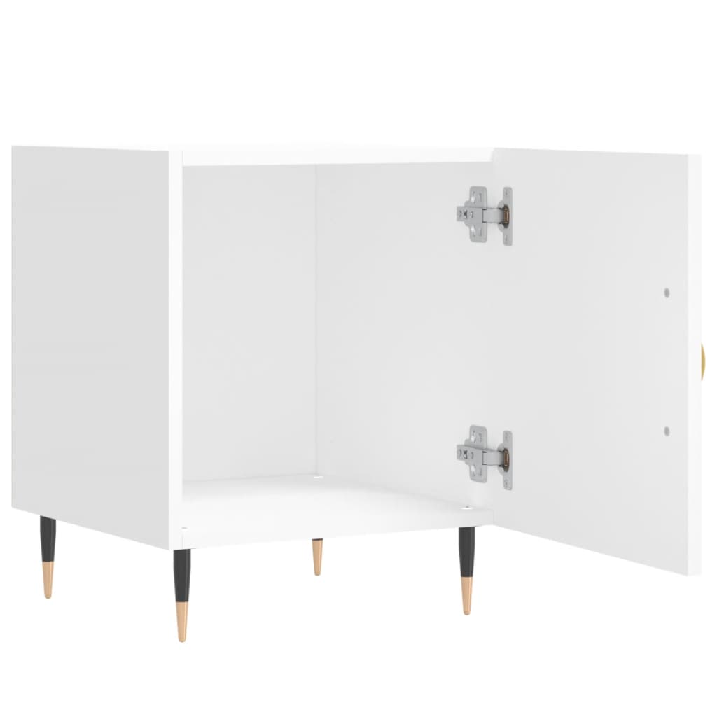 Mesa de cabeceira 2 pcs 40x40x50 cm derivados de madeira branco