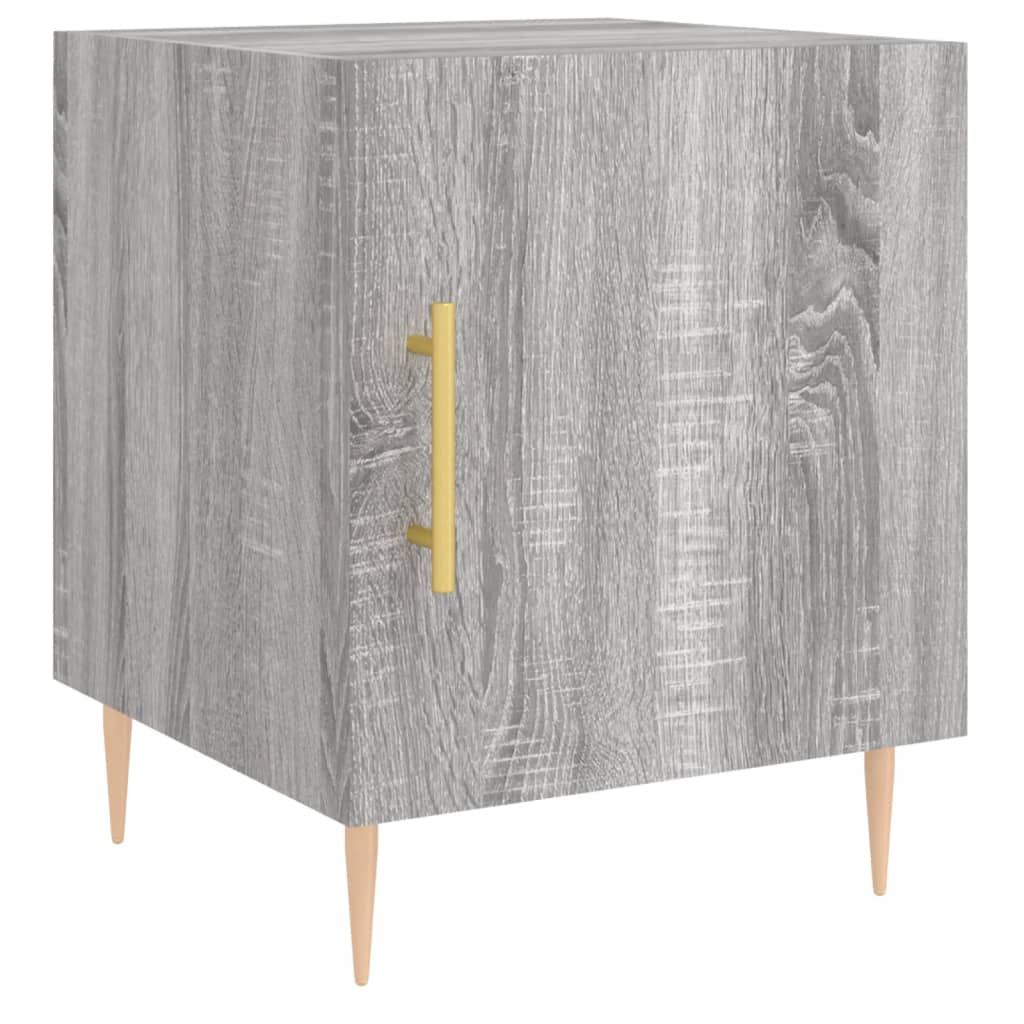 Mesa cabeceira 2pcs 40x40x50 cm madeira processada cinza sonoma
