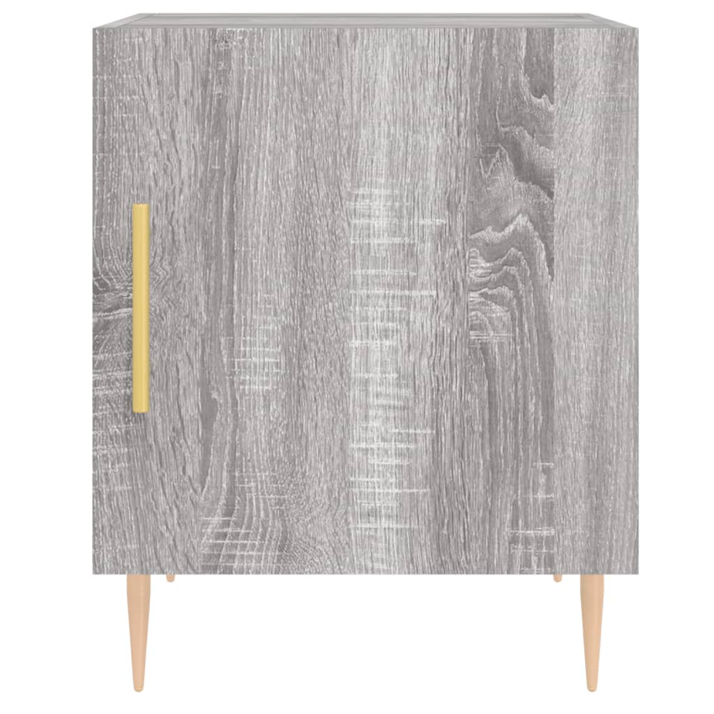 Mesa cabeceira 2pcs 40x40x50 cm madeira processada cinza sonoma