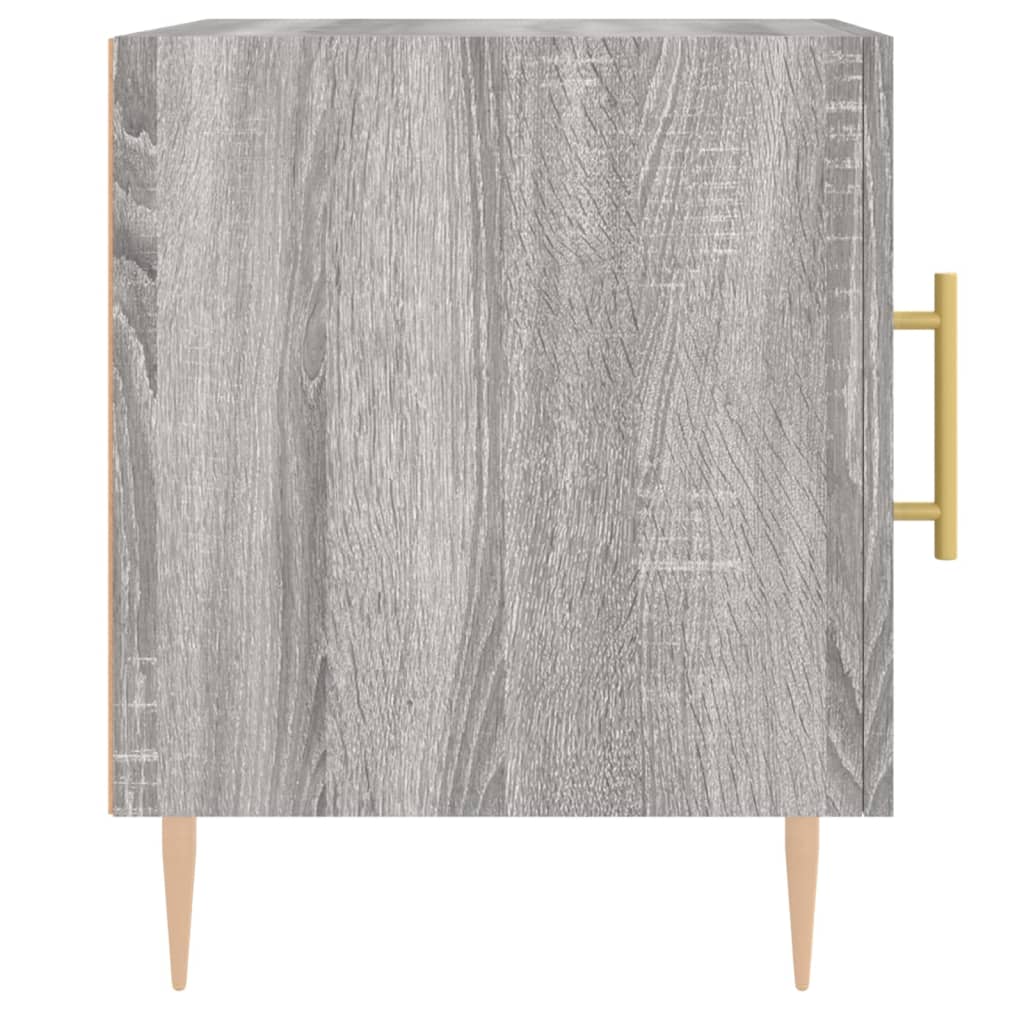 Mesa cabeceira 2pcs 40x40x50 cm madeira processada cinza sonoma