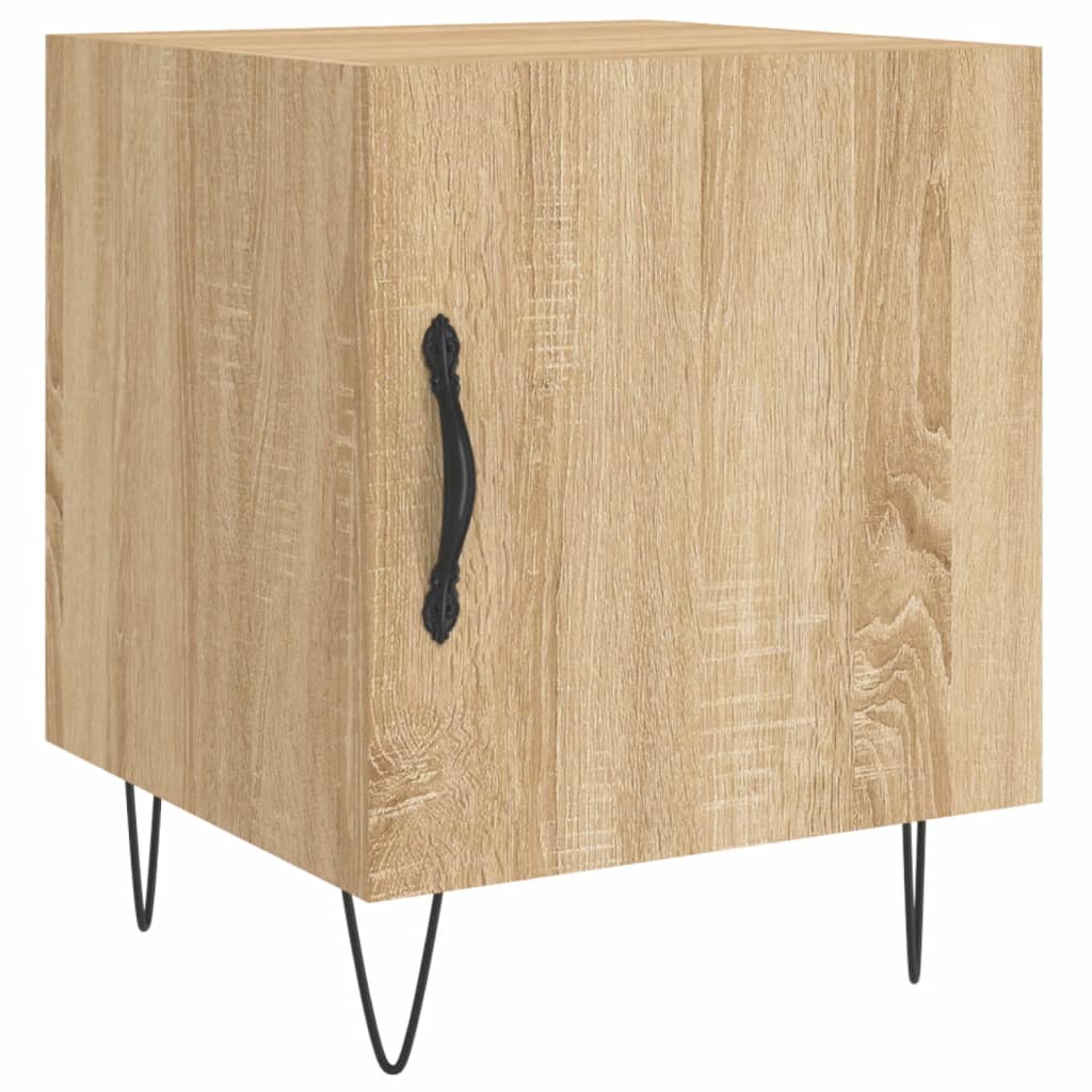 Mesa cabeceira 2pcs 40x40x50cm deriv. madeira carvalho sonoma