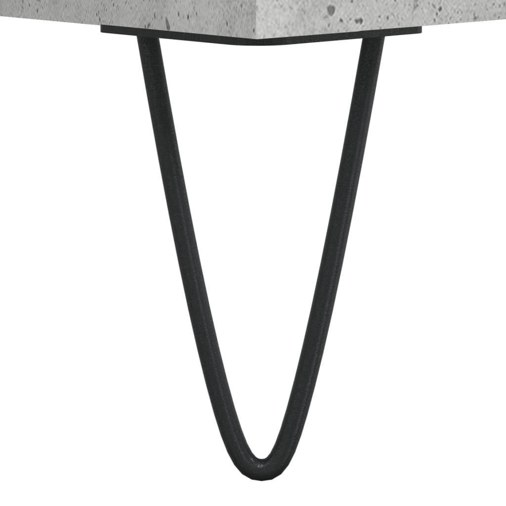 Mesa cabeceira 2pcs 40x40x50 cm derivados madeira cinza cimento