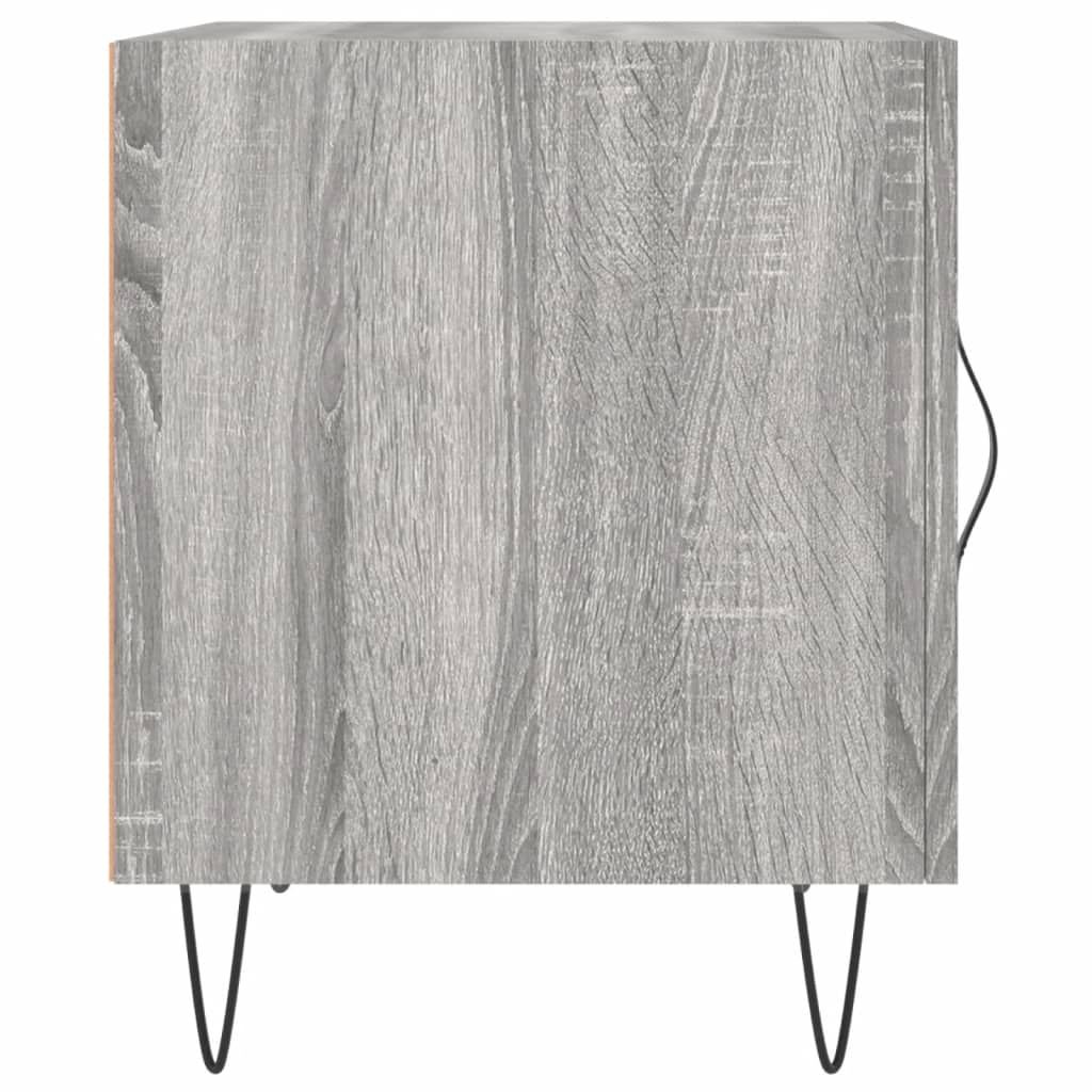 Mesa cabeceira 2pcs 40x40x50 cm madeira processada cinza sonoma