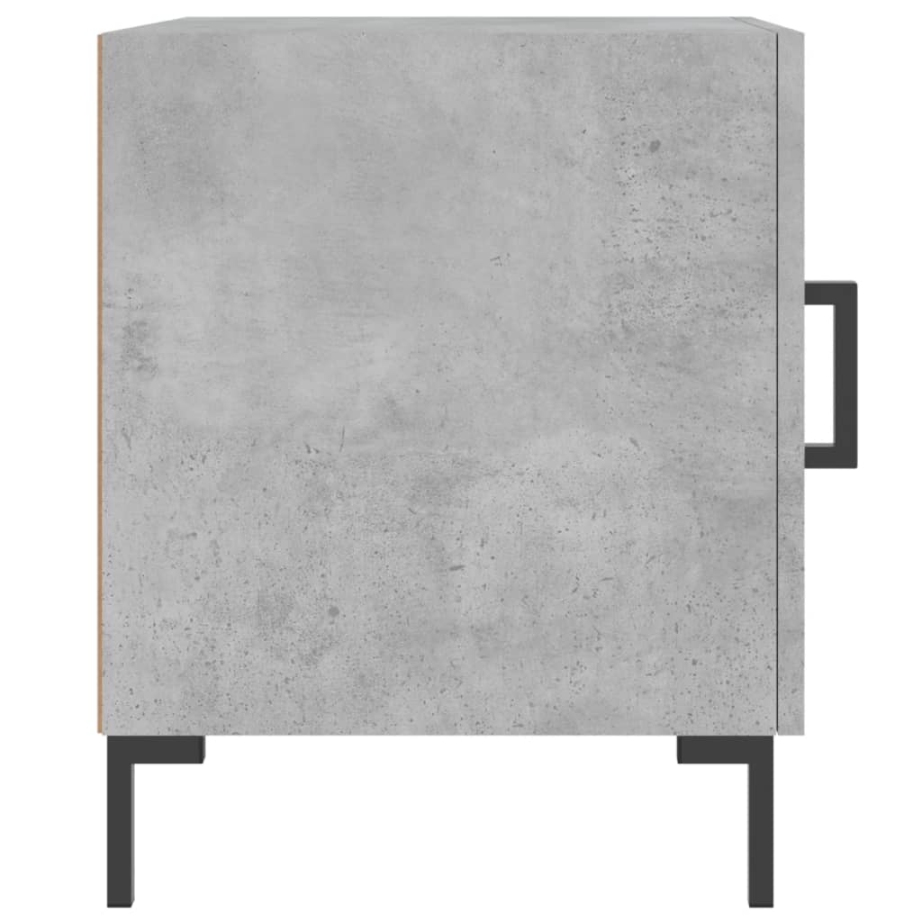 Mesa cabeceira 40x40x50cm derivados de madeira cinzento cimento
