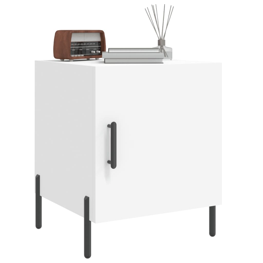 Mesa de cabeceira 2 pcs 40x40x50 cm derivados de madeira branco
