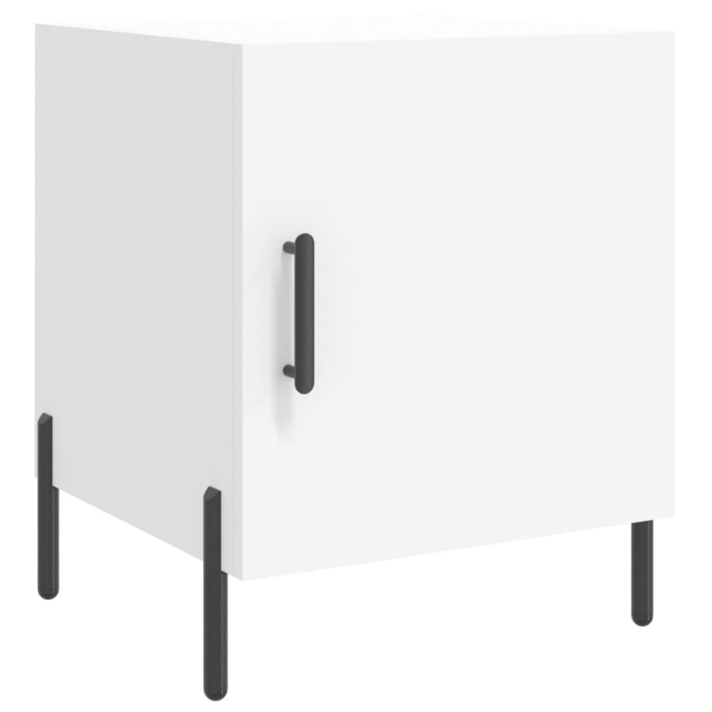 Mesa de cabeceira 2 pcs 40x40x50 cm derivados de madeira branco