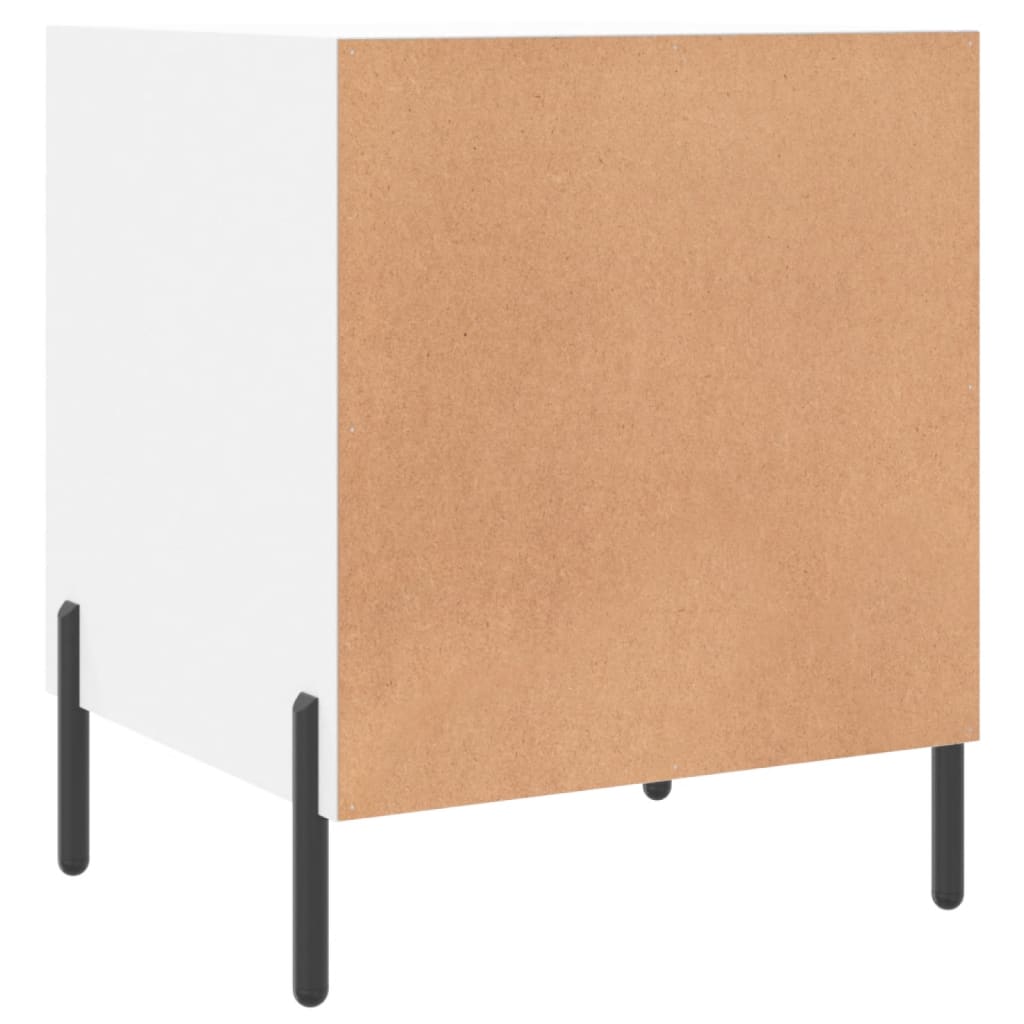 Mesa de cabeceira 2 pcs 40x40x50 cm derivados de madeira branco