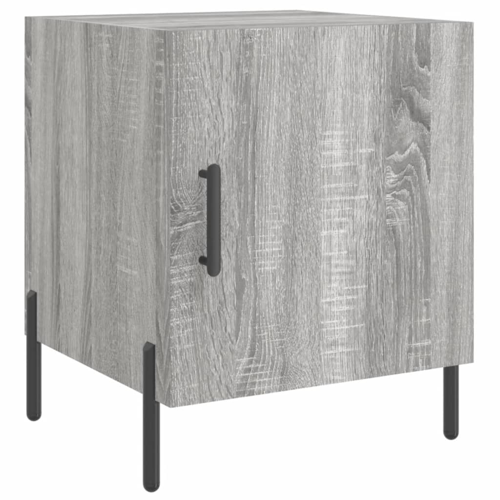 Mesa cabeceira 2pcs 40x40x50 cm madeira processada cinza sonoma