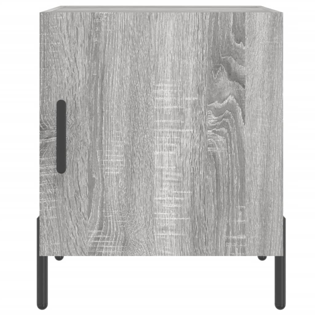 Mesa cabeceira 2pcs 40x40x50 cm madeira processada cinza sonoma