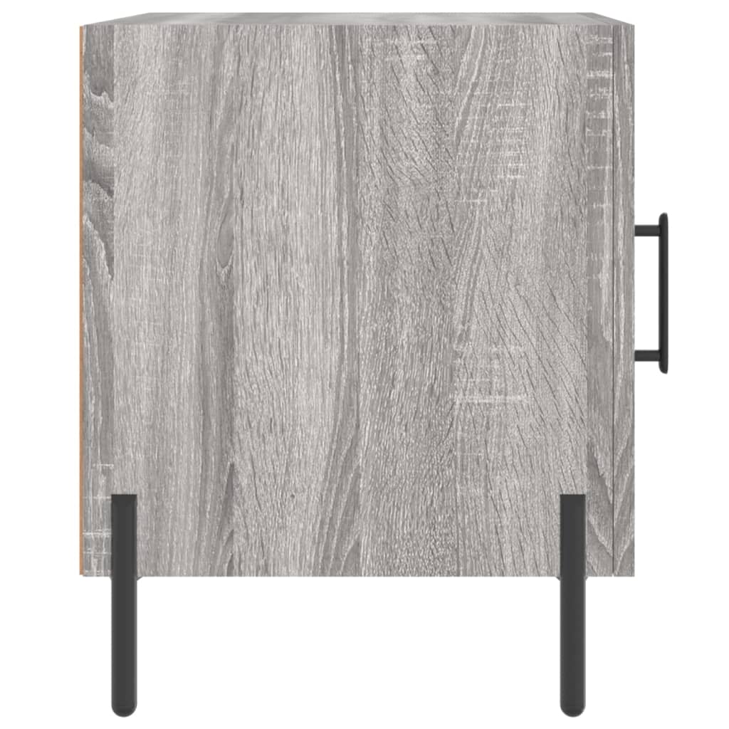 Mesa cabeceira 2pcs 40x40x50 cm madeira processada cinza sonoma