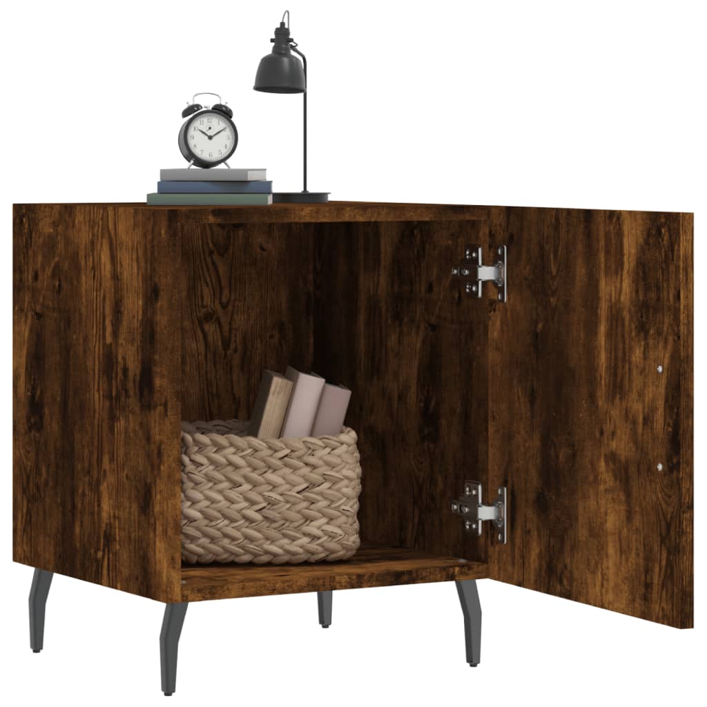 Mesa cabeceira 40x40x50 cm derivados de madeira carvalho fumado