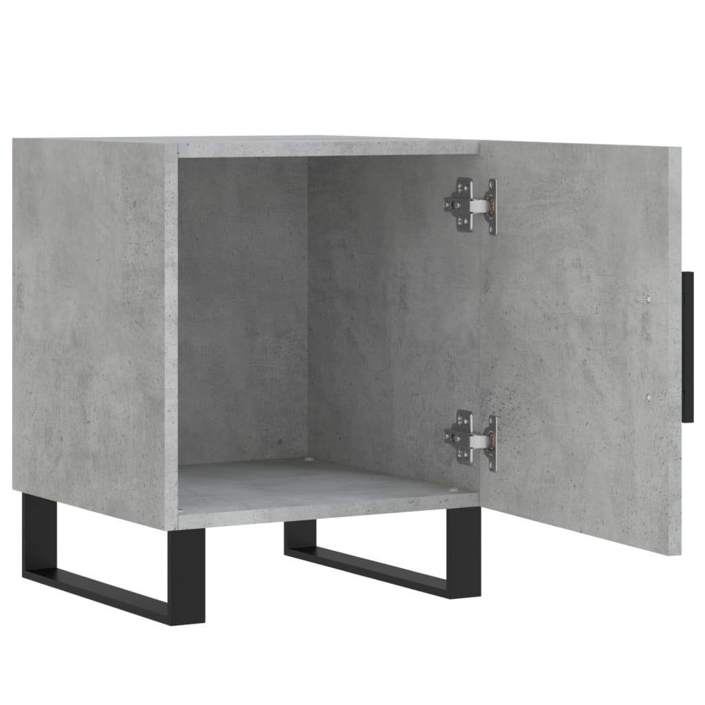 Mesa cabeceira 2pcs 40x40x50 cm derivados madeira cinza cimento