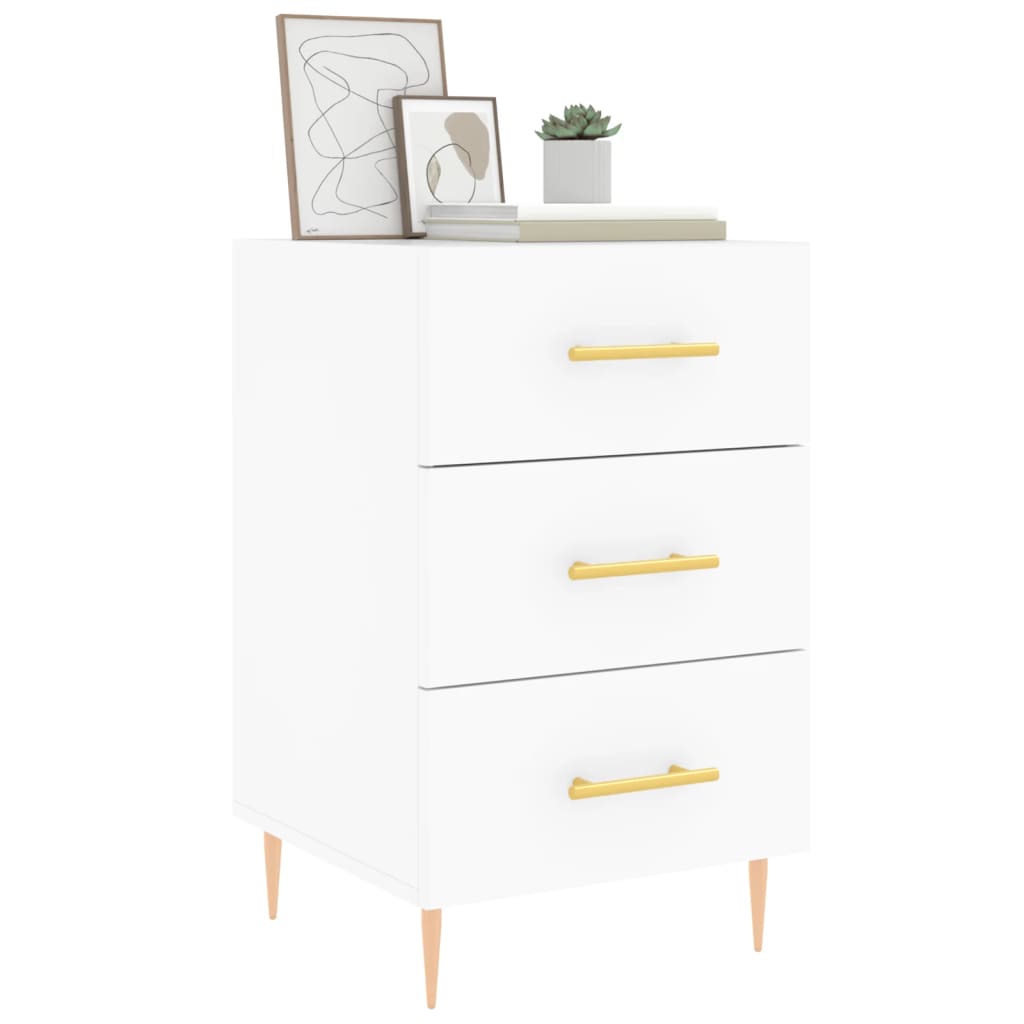 Mesa de cabeceira 40x40x66 cm derivados de madeira branco