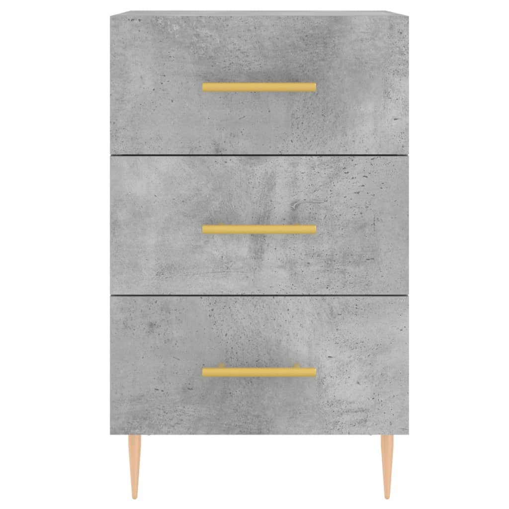 Mesa de cabeceira 40x40x66 cm derivados madeira cinza cimento
