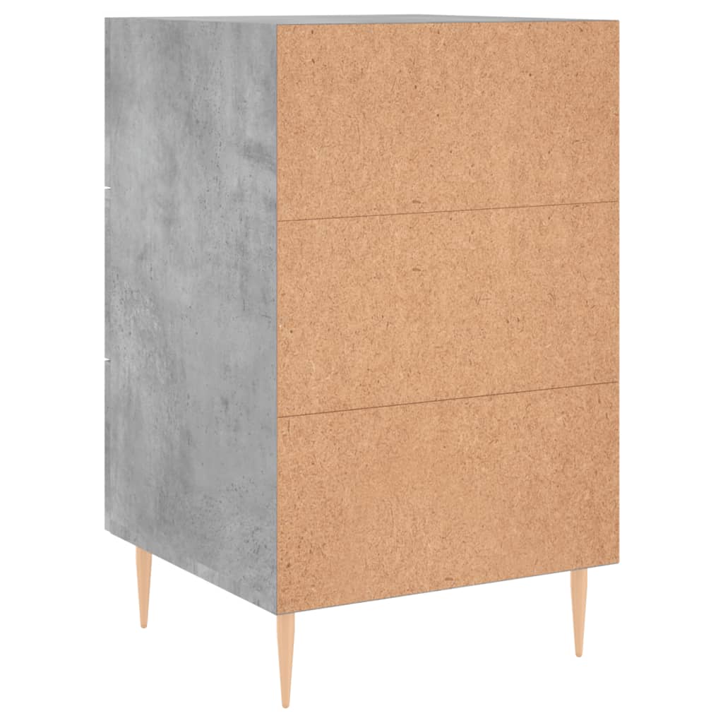 Mesa de cabeceira 40x40x66 cm derivados madeira cinza cimento