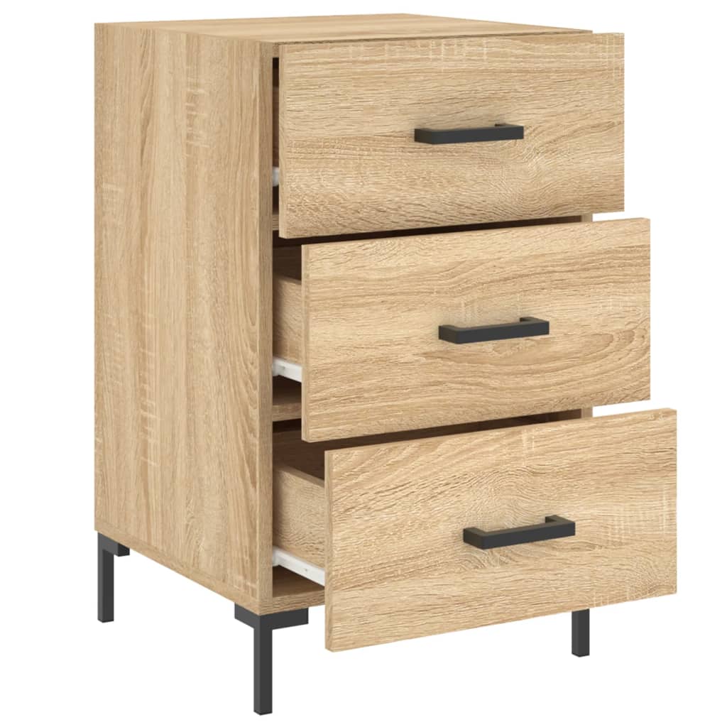 Mesa de cabeceira 40x40x66 cm derivados madeira carvalho sonoma