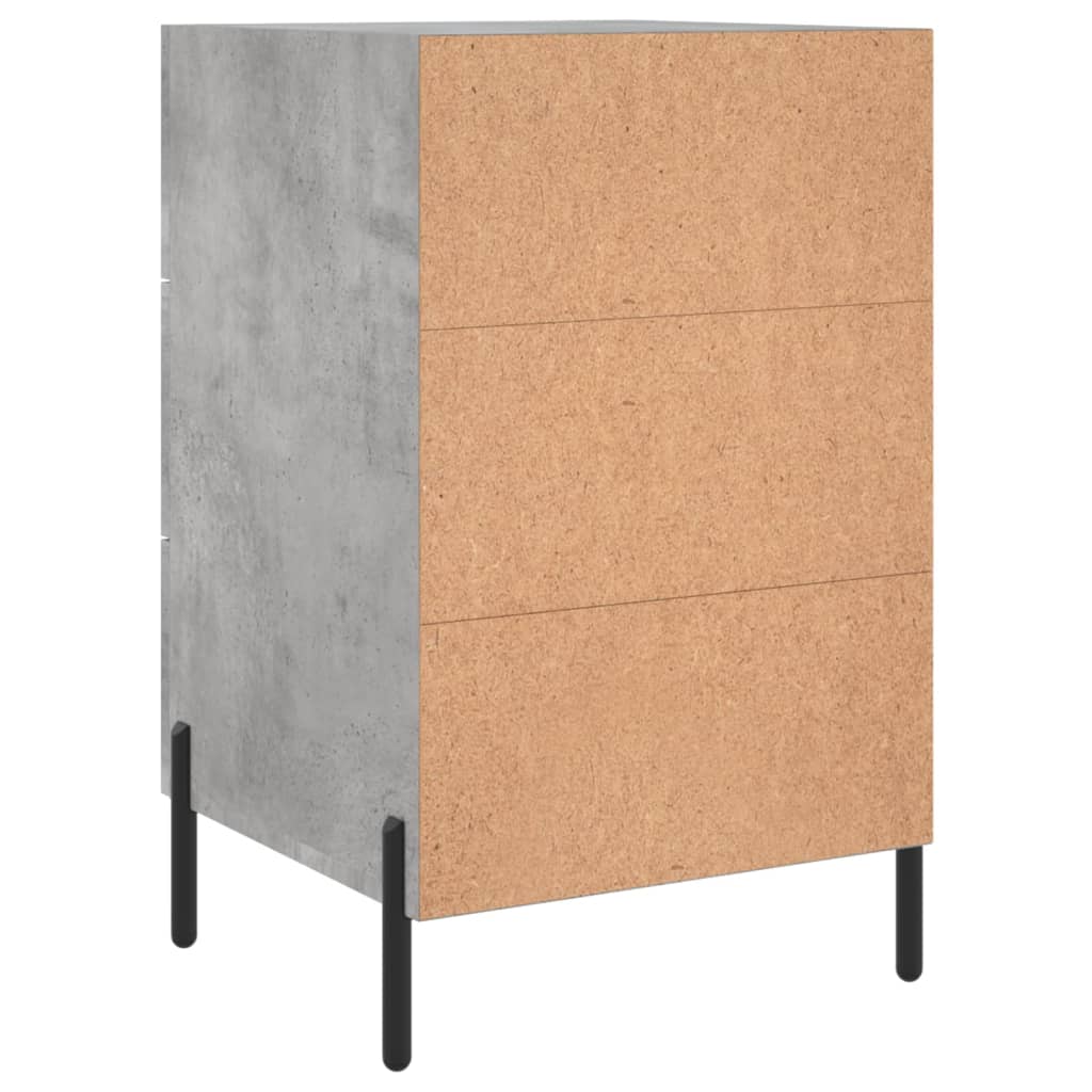 Mesa de cabeceira 40x40x66 cm derivados madeira cinza cimento