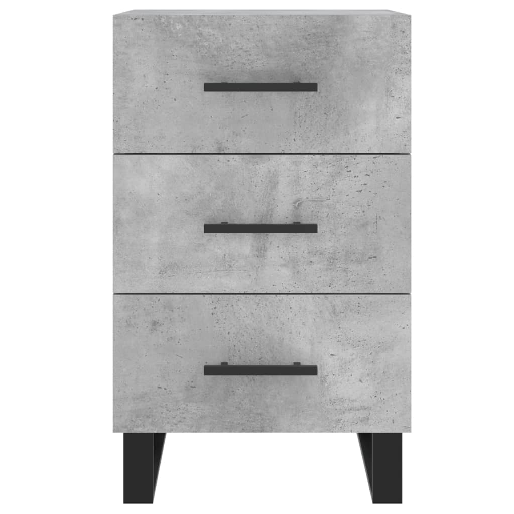 Mesa de cabeceira 40x40x66 cm derivados madeira cinza cimento