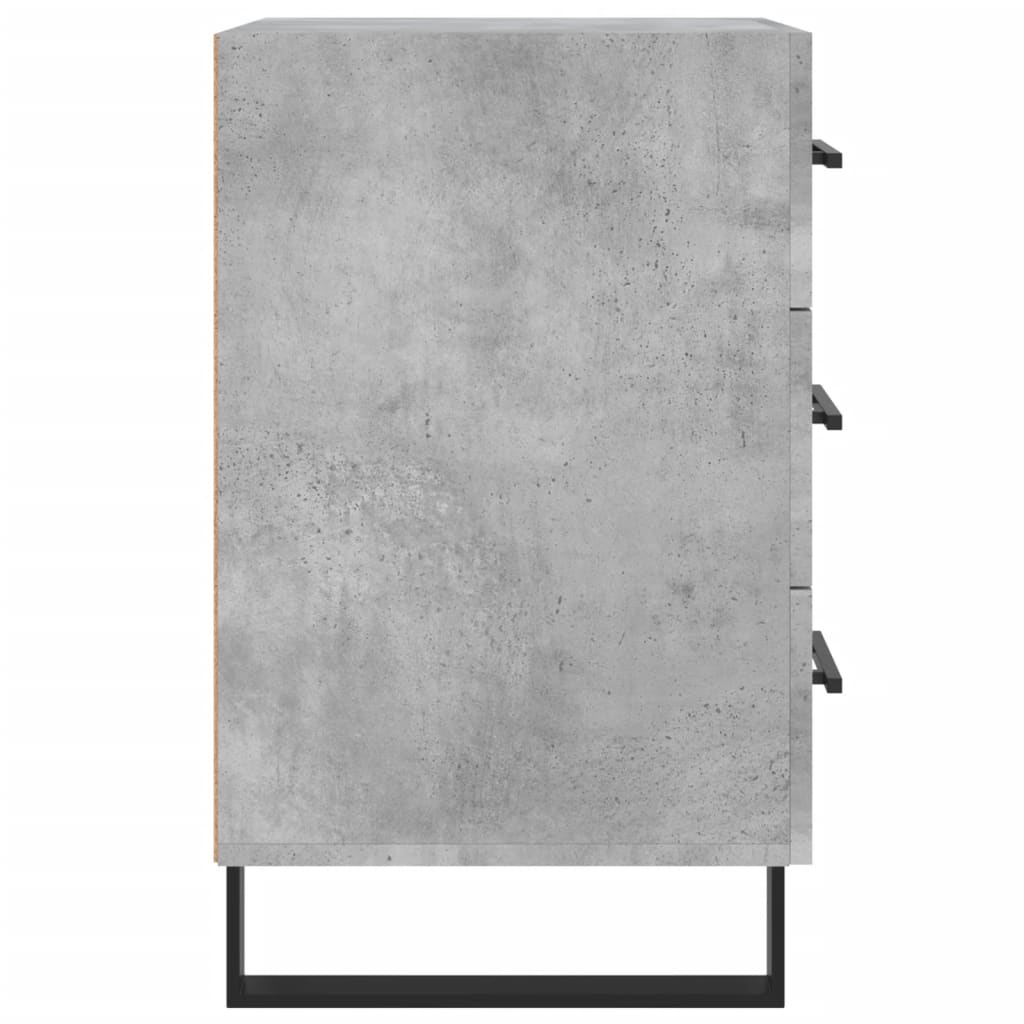 Mesa de cabeceira 40x40x66 cm derivados madeira cinza cimento