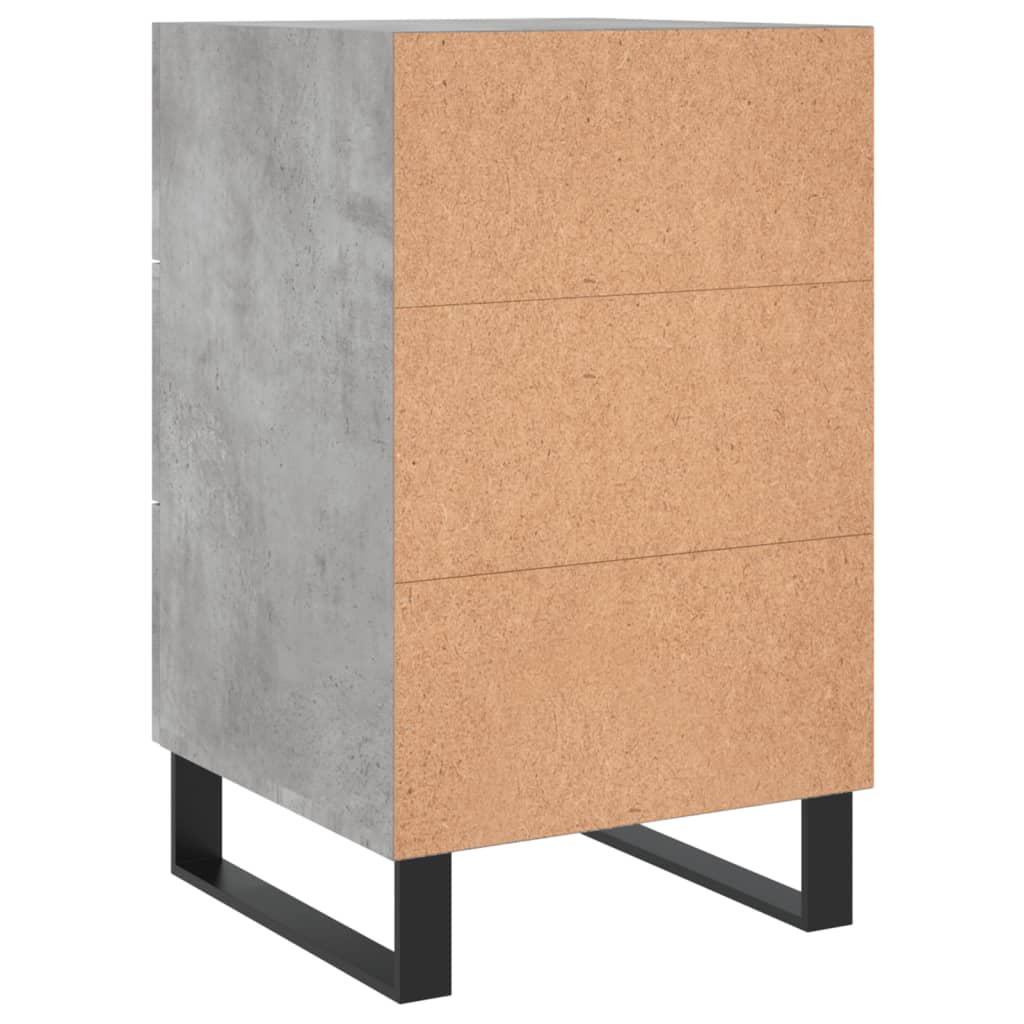 Mesa de cabeceira 40x40x66 cm derivados madeira cinza cimento