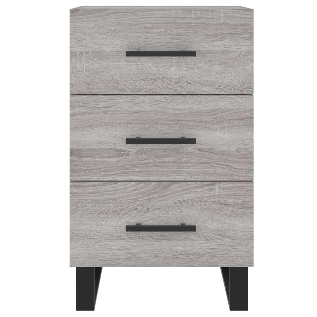 Mesa de cabeceira 40x40x66 cm derivados madeira cinzento sonoma