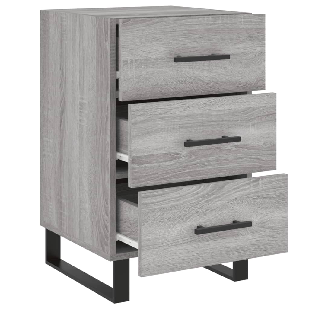 Mesa de cabeceira 40x40x66 cm derivados madeira cinzento sonoma